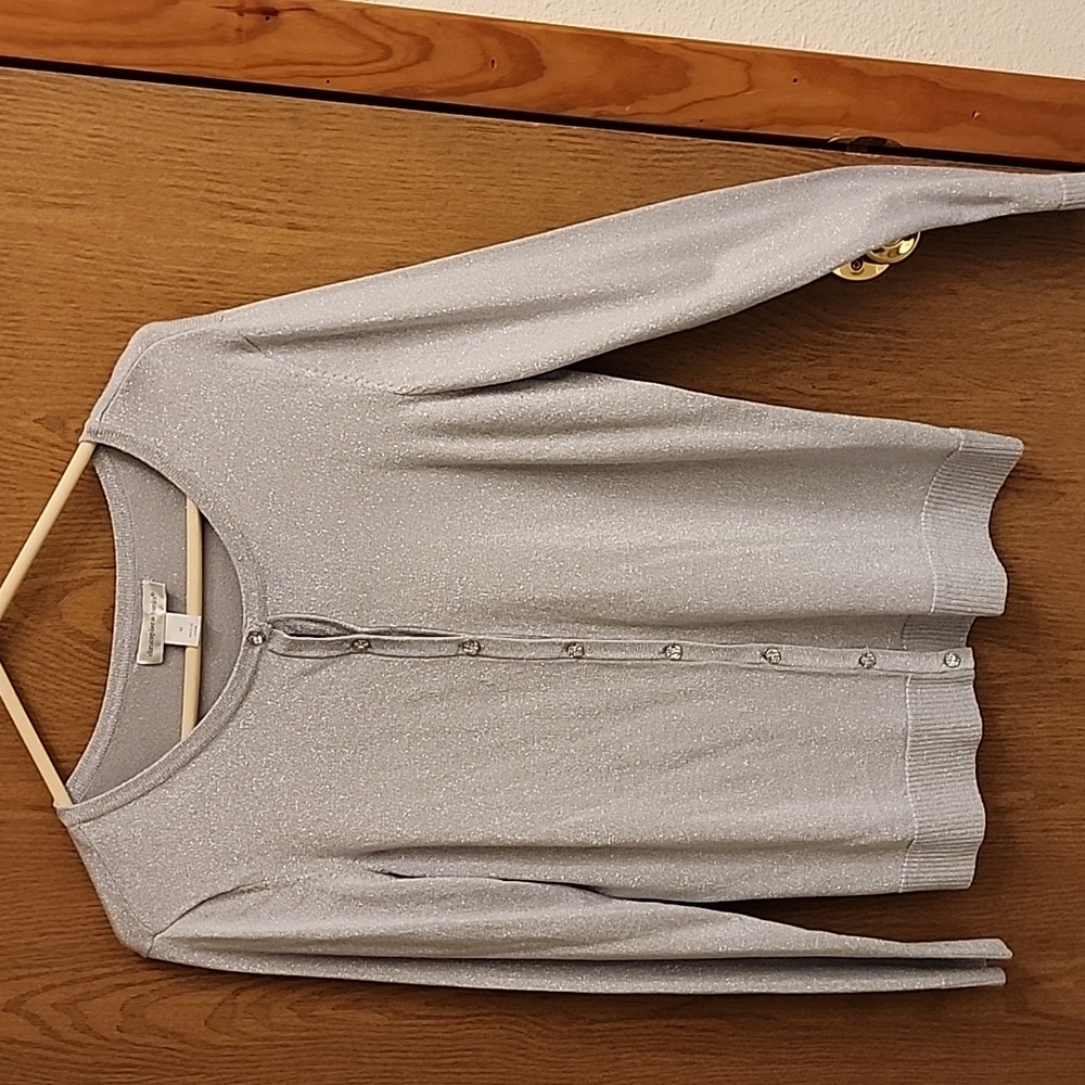 Christopher & Banks Silver Cardigan